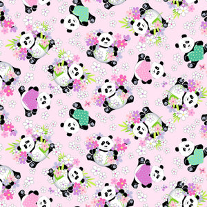 Pink Panda Party Tossed Pandas