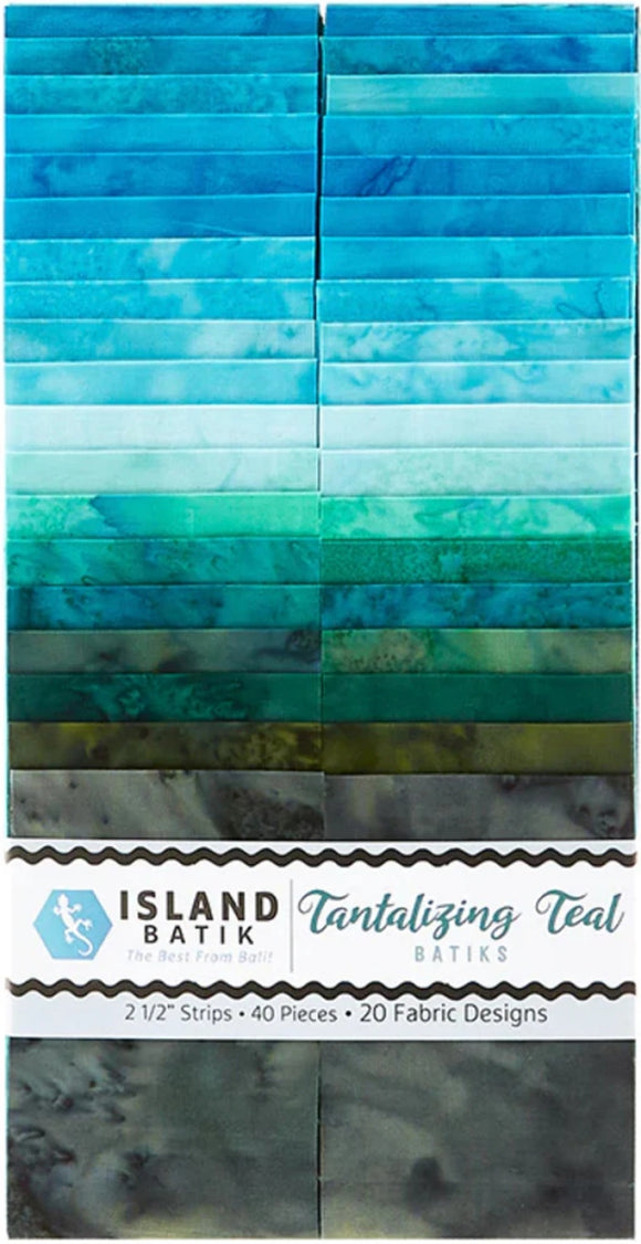 Tantalizing Teals 2.5in Strips 40pc