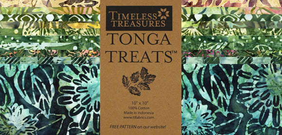 10in Squares Tonga Batik Rose Petal, 42pcs