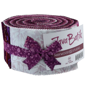 Java Batiks Wine Purple 2.5" Strips - 40 pcs