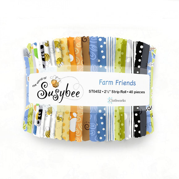 Susybee Farm Friends 2-1/2in Strips - 40pcs