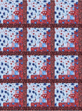 Stars & Stripes Log Cabin Block Kit - Makes a 42 x 56 Quilt Top