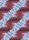 Stars & Stripes Log Cabin Block Kit - Makes a 42 x 56 Quilt Top