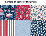 5in Squares Patchwork Americana, 42pcs