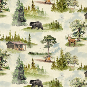 Back Country Digital Scenic Toile - Light Butter