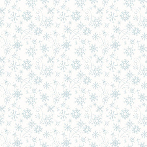 Santa's Tree Farm Snowflakes Snowy Yardage