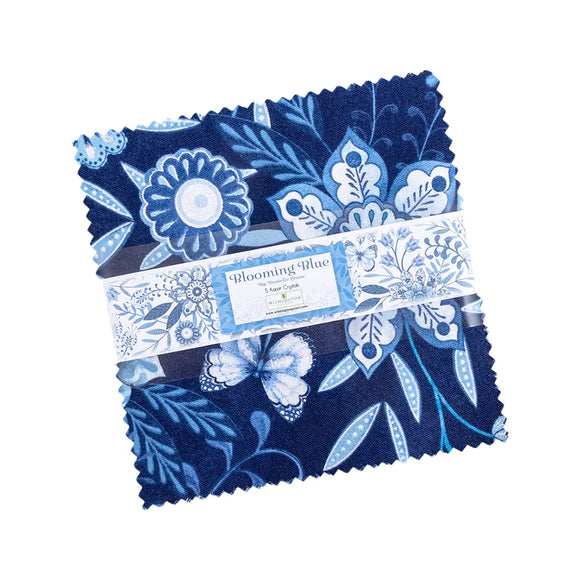Wilmington Prints 5in Squares Blooming Blue, 42pcs