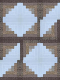 Browns and Bone Log Cabin Block Kit - Makes a 42 x 56 Quilt Top