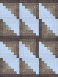 Browns and Bone Log Cabin Block Kit - Makes a 42 x 56 Quilt Top