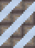 Browns and Bone Log Cabin Block Kit - Makes a 42 x 56 Quilt Top