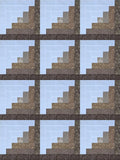 Browns and White Log Cabin Block Kit - Makes a 42 x 56 Quilt Top