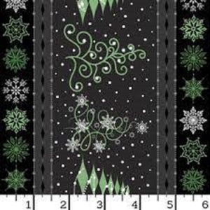 Maywood Studio Christmas Night Black Border Stripe