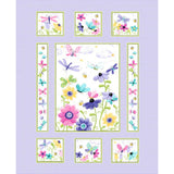 Flutter the Butterfly 36" Quilt Panel Lilac