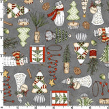 Homemade Holidays Homemade Decorations Grey Yardage