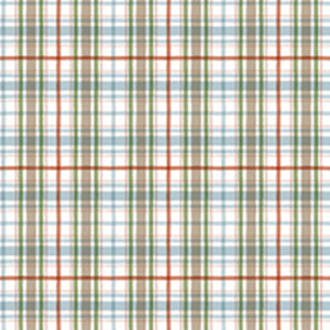 Santa's Tree Farm Plaid Snowy Yardage