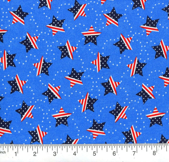 Patriotic Star Flags Yardage