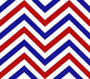 Patriotic Red White and Blue Chevron Yardage