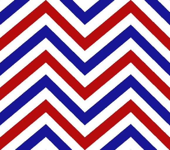 Patriotic Red White and Blue Chevron Yardage