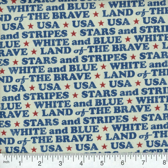Home of the Brave Ivory Yardage