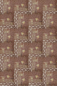 Let's Get Lost In The Woods Browns Rail Fence Quilt Kit-32" x 48"
