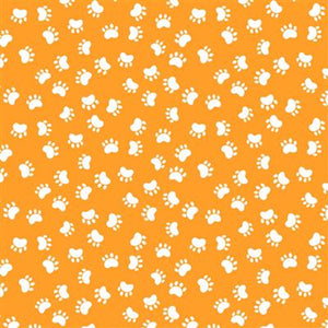 Susybee Kitty the Cat Paw Prints Orange