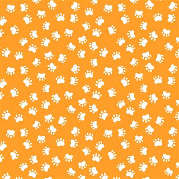 Susybee Kitty the Cat Paw Prints Orange