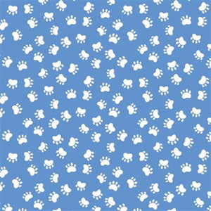 Susybee Kitty the Cat Paw Prints Medium Blue