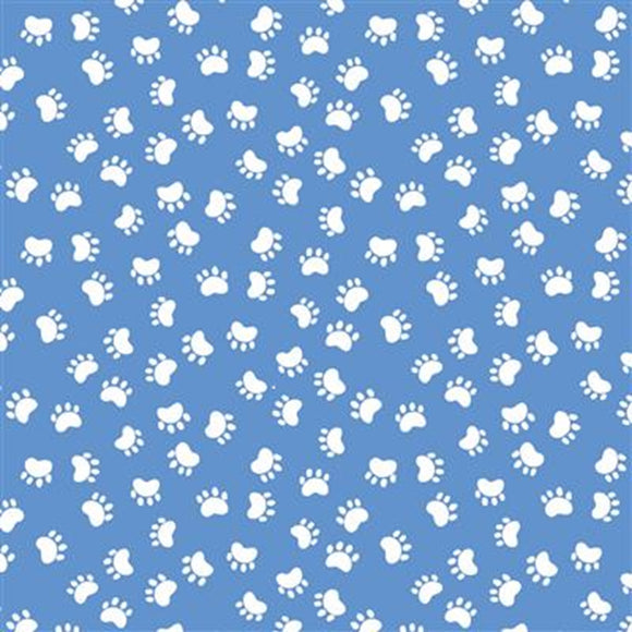 Susybee Kitty the Cat Paw Prints Medium Blue