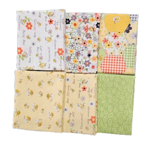 Susybee Sweet Bees Fat Quarter Bundle - 6pcs