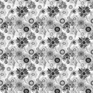 Merlot Digital Crazy Daisies White