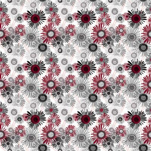 Merlot Digital Crazy Daisies Multi Color