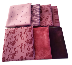 Fat Quarter Bundle   Assorted Pink/Purple - Fuller Fabrics