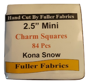 Kona Snow Mini 2.5 Inch Charm Squares 84 pcs - Fuller Fabrics