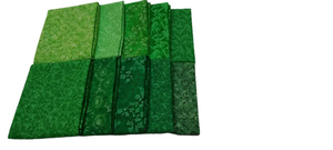 Fat Quarter Bundle Assorted Green Prints - 10 pcs