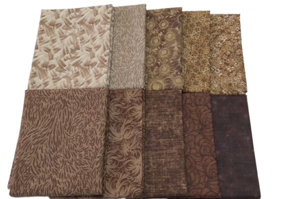 Maywood Studio Curio Cabinet 42 - 10 Fabric Squares For Quilting