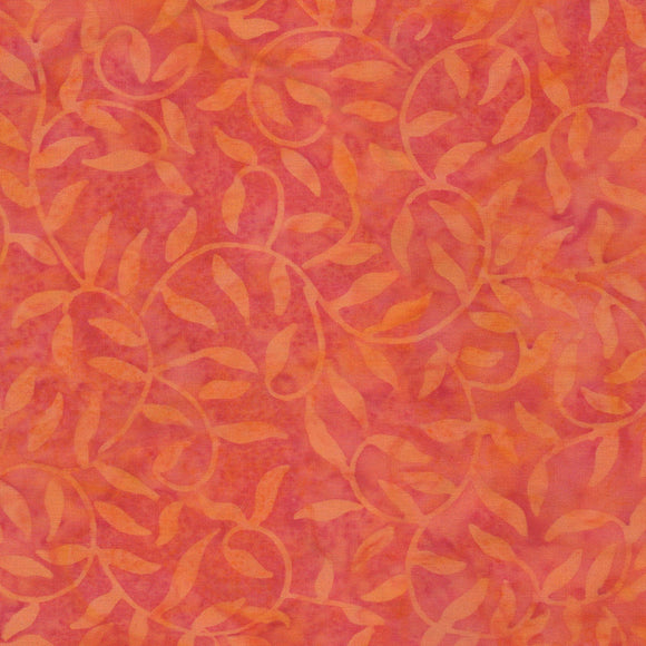 Maywoos Studios Color Therapy Batiks Scroll-Vine Orange