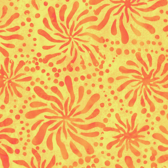 Maywood Studios Color Therapy Batiks Chrysanthemum Orange/Yellow