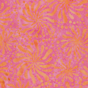 Maywood Studios Color Therapy Batiks Chrysanthemum Pink/Orange