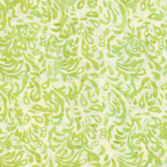 Maywoos Studios Color Therapy Batiks Scroll-Vine Spring Green