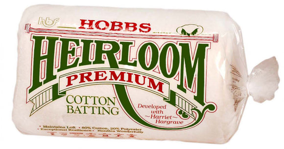 Batting Heirloom Premium 80/20  Cotton Blend 45in x 60in