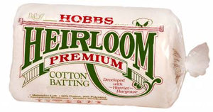 Batting Heirloom Premium Cotton Blend 72in x 90in