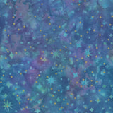 Maywood Studio Dusk to Dawn Batik Nebula - Metallic - Teal/Blue