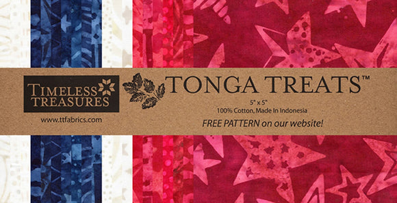 Timeless Treasures 5in Squares Tonga Batik Valor, 42pcs