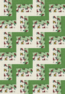 Rail Fence Quilt Kit -Joyful Greens Makes a 32" x 48" Quilt Top