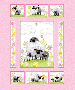 Pink Lal the Lamb Panel -36in