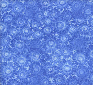 Sunflowers in Light Blue - Fuller Fabrics