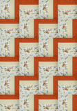 Rail Fence Quilt Kit, Belle Epoque Prints in Orange Tones 32" x 48"