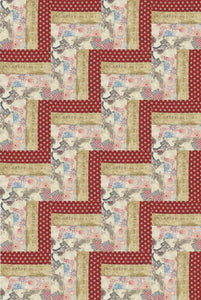 Rail Fence Quit Kit - Colors of Courage Cream Makes a 32" x 48" Quilt top