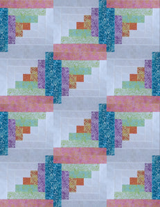 Color Therapy Batiks Log Cabin Kit - Makes a 42 x 56 Quilt Top