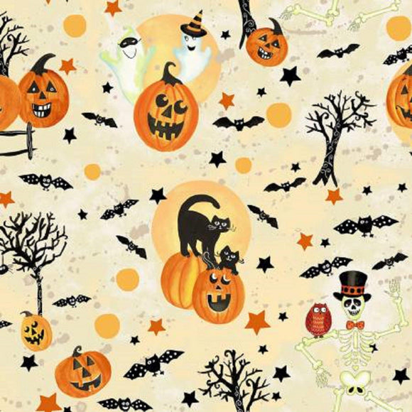 Cream Toile Halloween - Fuller Fabrics